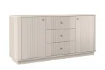 Chest Of Doors Vesper 160 Cm With 3 Drawers - Cashmere / Gold Handles