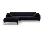 Left Velvet Sofa, "Lazio", 3 Seats, 291x174x86 Made in Europe