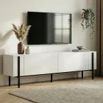 TV-alus, Hanah Home, valge/must, 180 x 45 x 30