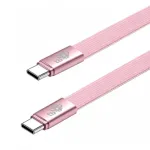 USB-C &ndash; USB-C kaabel, 1 m, lame, roosa