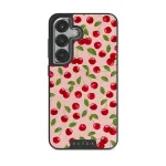 Afternoon Treat - Cherry Samsung Galaxy S25 Case, Elite Dark (Magnetic) / Silver