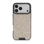 Wild Terrain - Minimalist iPhone 17 Pro Max Case, Elite Dark (MagSafe) / Silver