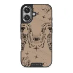 Aquarius - iPhone 16 Plus Case, Elite Dark (MagSafe) / Silver / Beige