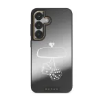 City Lights - Samsung Galaxy S25 Case, Elite Mirror Dark (Magnetic) / Gold