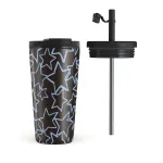 Stardust - Travel Mug, 500 ml / Flap & Straw Set