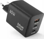 Laadija Blue Star BLUE STAR GaN-v&otilde;rgulaadija 4A 65 W 2 x C-t&uuml;&uuml;pi + USB-A PD QC4.0 VT-43 must
