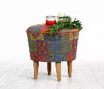 Pouf Hanah koduvaip, mitmev&auml;rviline, 42 x 42 x 42