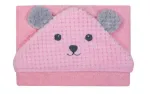 Bathing cover - 322 - TERRY - SOFT/CORAL - MIŚ - size 100x100 - PINK