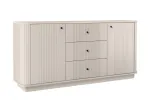 Chest Of Doors Vesper 160 Cm With 3 Drawers - Cashmere / Balck Handles