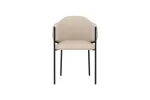 Evelina Dining Chair 2-pack - Black / Beige Velvet