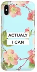 "Actualy I Can Back Case Apple iPhone 11 Pro" Light Blue