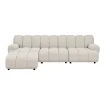 Taza 3.5 seater modular sofa w/pouf