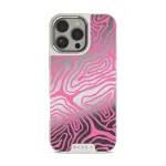 Pink Shores - iPhone 16 Pro Case, Elite Mirror Light (MagSafe) / Silver