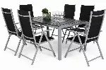 V&auml;lim&ouml;&ouml;bli komplekt Ibiza 150 cm Alumiinium, hall/must