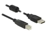 "0,5 m USB 2.0-A / USB 2.0-B, 0,5 m USB A - USB B, isane - isane, must USB-kaabel"
