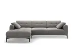 Left Velvet Sofa, "Lazio", 3 Seats, 291x174x86 Made in Europe