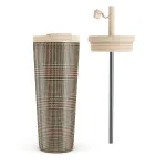 Favorite Coat - Plaid Travel Mug, 700 ml / Flap & Straw Set