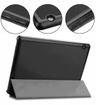 "Tri Fold Book Case Samsung  Galaxy Tab S9 FE+" Black