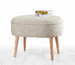 Pouf Hanah Home Timoon, kreemjas, 63 x 47 x 44