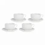 4 tassiga komplekt Corte - valge, 250 ml