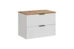 Comad Adel White riputatav vannitoakapp t&ouml;&ouml;pinnaga, 80 cm, valge