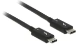"DeLock Thunderbolt 3 USB-C (ST-ST) 2 m &uuml;henduskaabel, must"