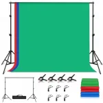Fotograafia taustastatiiv &ndash; Puluz 2,9 &times; 2 m RGB taustakinnituse komplekt