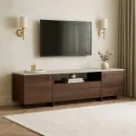 TV-alus, Hanah Home, travertiin, Milano p&auml;hklipuu, 180 x 46 x 35