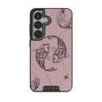 Pisces - Samsung Galaxy S25 Plus Case, Elite Dark (Magnetic) / Silver / Pink