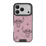 Taurus - iPhone 17 Pro Case, Elite Dark (MagSafe) / Silver / Pink