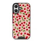 Afternoon Treat - Cherry iPhone 17 Case, Elite Dark (MagSafe) / Silver