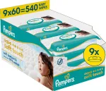 &bdquo;Pampers&ldquo; niisked salvr&auml;tikud &bdquo;Aqua Soft Touch&ldquo; 9 pakendit &agrave; 60 salvr&auml;tikut = 540 tk.
