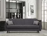 3-kohaline diivanvoodi Hanah Home Alkon, tumehall, 214 x 86 x 77