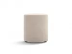 Velvet Pouf, "Dia", 1 Seat, 40x40x45, Beige