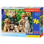 Puppies, Laundry and Bird Antics 100-piece puzzle B-111305