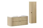 120 cm m&ouml;&ouml;blikomplekt koos &bdquo;Pure&ldquo; valamu ja k&otilde;rge kapiga SET-OVC 120CM UM PURE HC