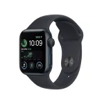 Nutikas k&auml;ekell Apple Watch SE 2022 GPS, 44 mm LTE Midnight alumiinium&uuml;mbris koos Midnight Sport Band MNPY3UL/A