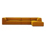 Velvet Modular Right Corner Sofa, "Siena", 5 Seats, 366x180x69 Made in Europe