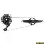 SRAM NX Eagle DUB komplekt (tagumine k&auml;iguvahetaja, k&auml;iguvahetaja klambriga, DUB 12s 175 BOOST hammasrattakomplekt koos DM 32t X-SYNC ketirattaga, 126-l&uuml;liline 12s kett, PG-1230 11&ndash;50t hammasrattakassett, kettvahe m&otilde;&otilde;tur)
