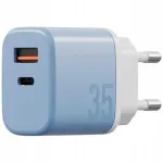 &bdquo;Bazic GoPort Velox&ldquo; komplekt USB-C/USB-A GaN 35 W, sinine