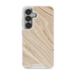 Full Glam - Beige Samsung Galaxy S25 Case, Elite Light (Magnetic) / Silver