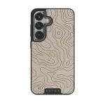 Wild Terrain - Minimalist Samsung Galaxy S25 Case, Elite Dark (Magnetic) / Silver