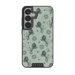 Leo - Samsung Galaxy S25 Case, Elite Dark (Magnetic) / Silver / Turquoise