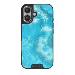 Ocean Waves - Blue iPhone 16 Plus Case, Elite Dark (MagSafe) / Silver