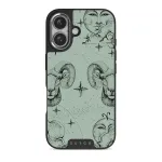 Aries - iPhone 16 Plus Case, Elite Dark (MagSafe) / Silver / Turquoise