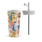 Paradise - Travel Mug, 500 ml / Flap & Straw Set