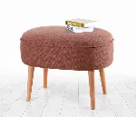 Pouf Hanah Home Timoon, plaaditud punane, 63 x 47 x 44