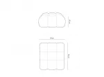 Sametist tumba, Bellis, 1 istekoht, 94x94x43, kollane