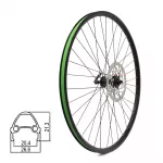 Esiratas RYDE 28" // ketas 6B, 36H, QR, neetitud (koos rootoriga)