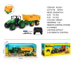 Tractor with openable yellow semi-trailer R/C 1:24